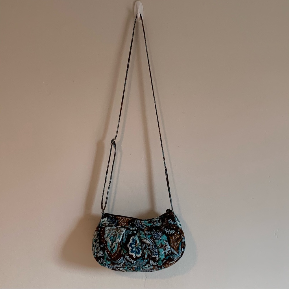 Vera Bradley Java Blue Frankie Pleated Crossbody